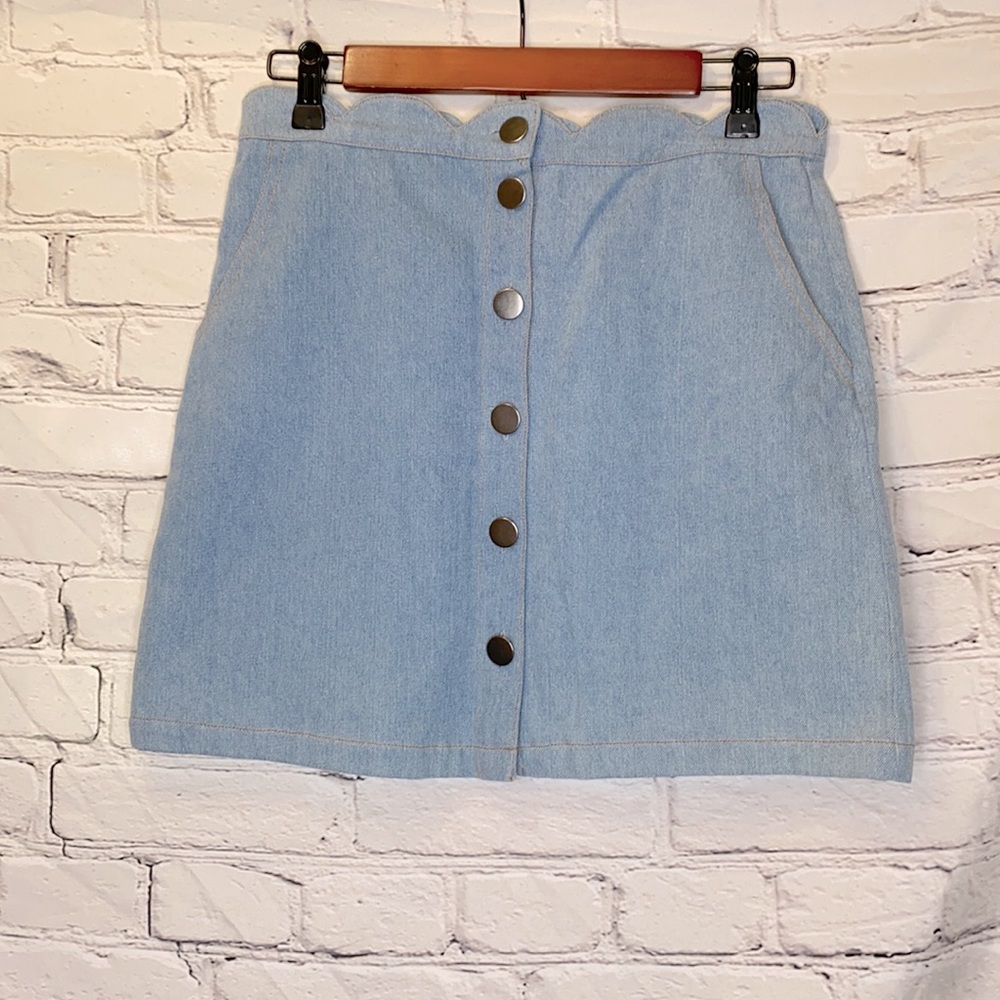 Very J Button Up Denim Skirt Size Medium Brand New W/Tags